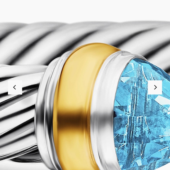 Iconic David Yurman Blue Topaz 7mm Cable Bracelet - Picture 7 of 8